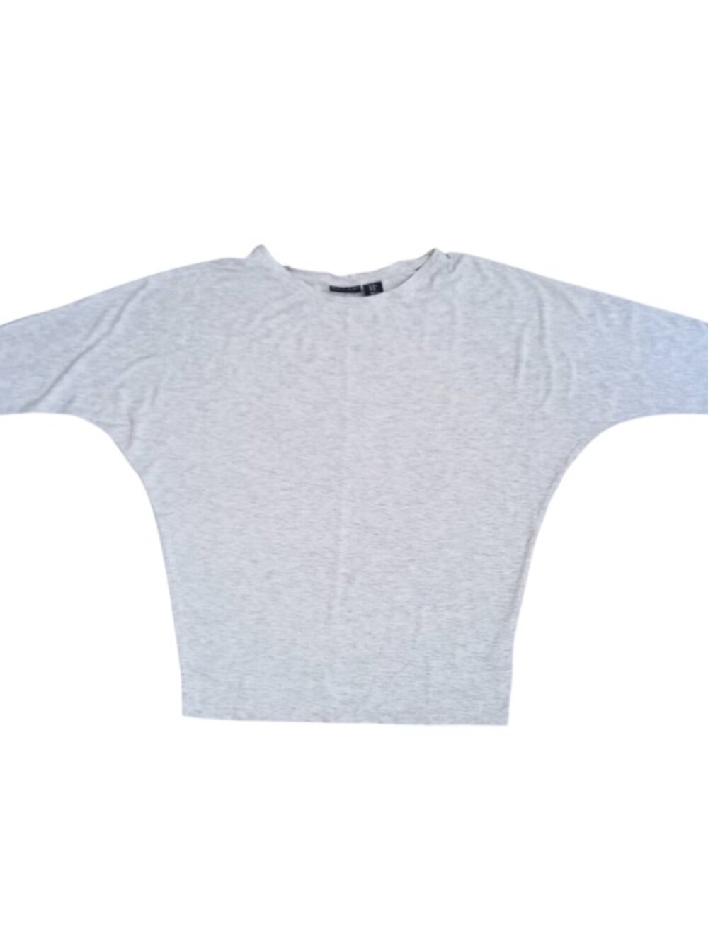 Tahari Heather Gray Dolman Batwing Sleeve Top M